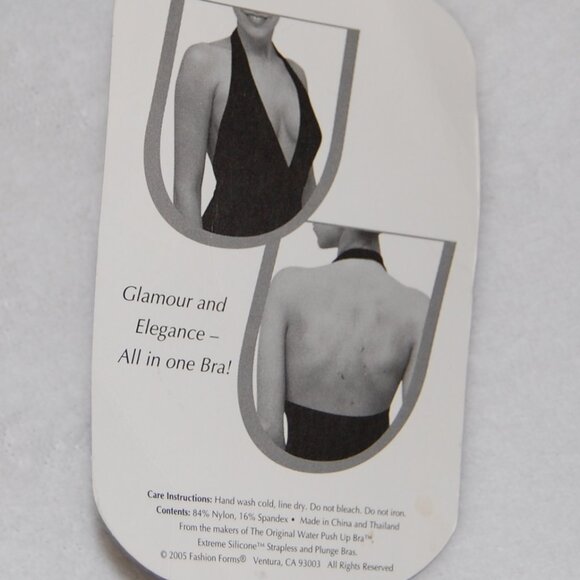 NWT Fashion Forms, Size 34B, U Plunge Bra, Black - Picture 4 of 6